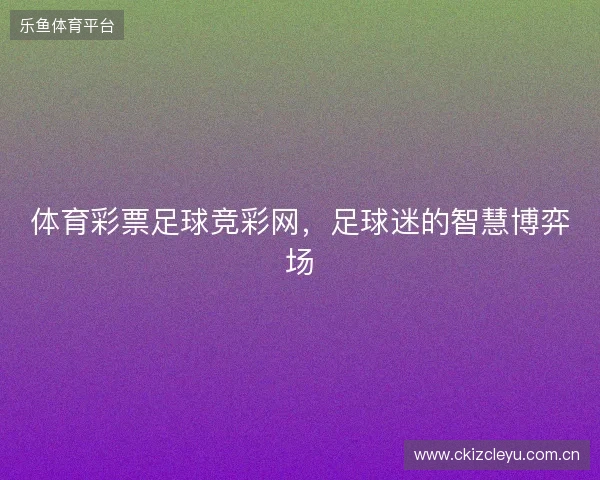 体育彩票足球竞彩网，足球迷的智慧博弈场